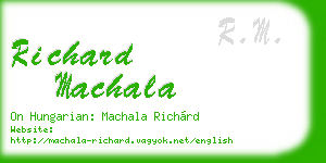 richard machala business card