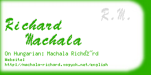 richard machala business card